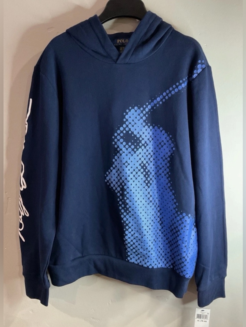 Polo Ralph Lauren Big Boys Big Pony Fleece Hoodie Navy Sz XL (18/20) NWT